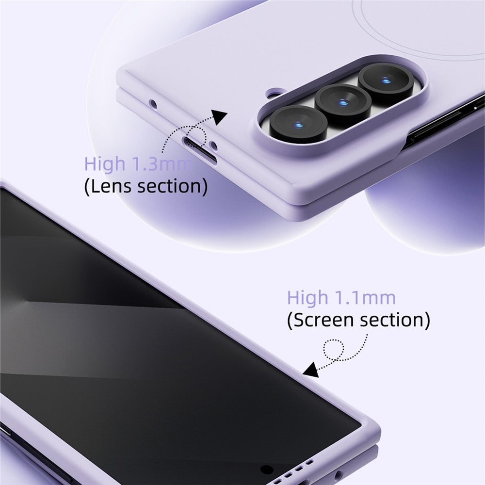ABEEL For Samsung Galaxy Z Fold6 5G Magnetic Case Skin Touch Liquid Silicone Phone Back Cover