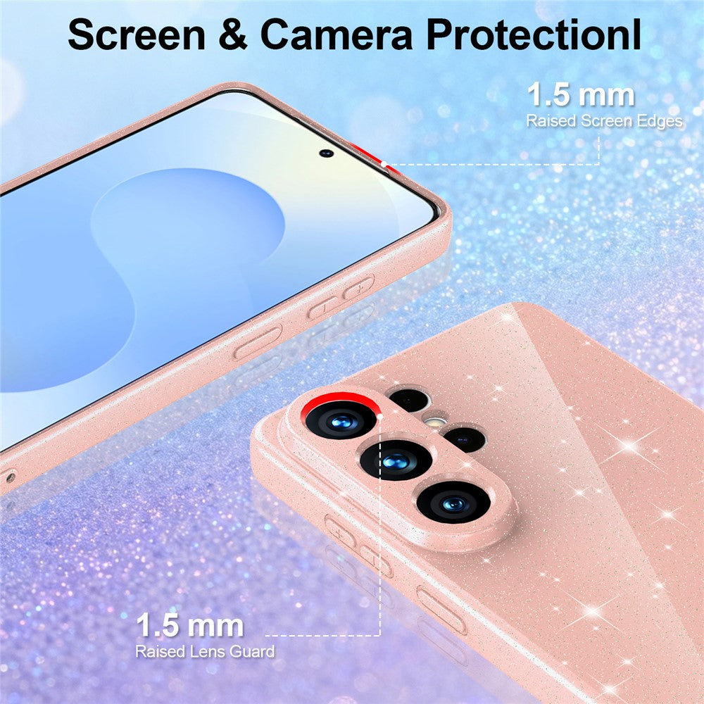 For Samsung Galaxy S26 Ultra Magnetic Case Glitter TPU Shockproof Phone Cover with Lanyard