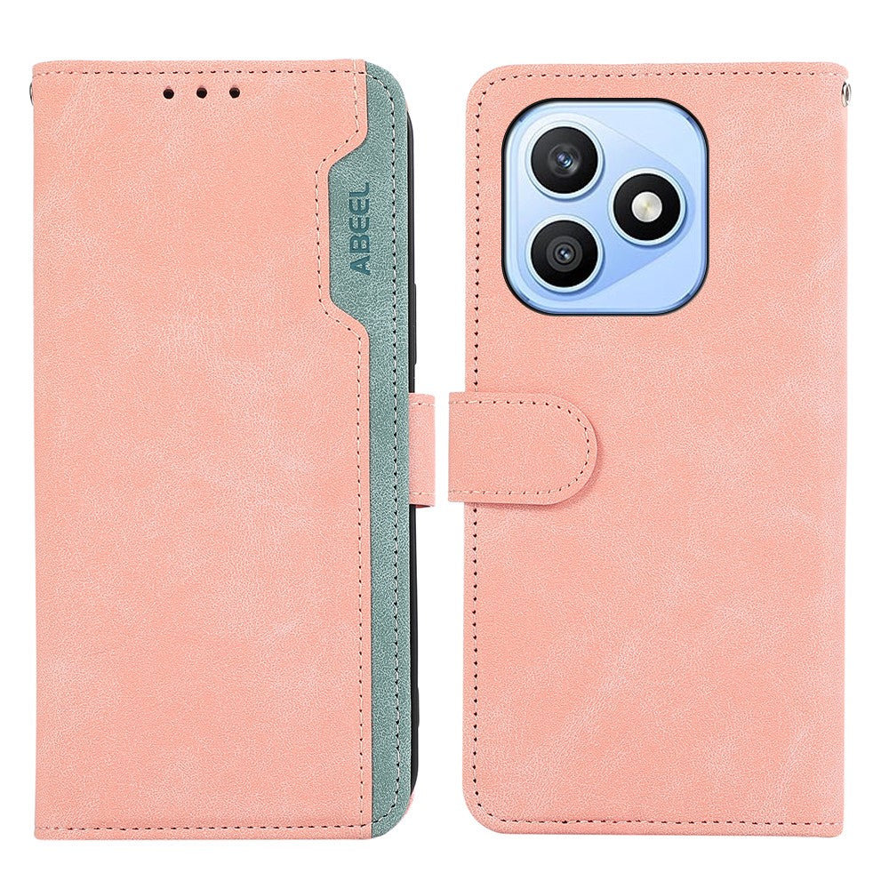 ABEEL For Honor X8d 4G Case Color Splicing Leather Flip Phone Cover RFID Blocking