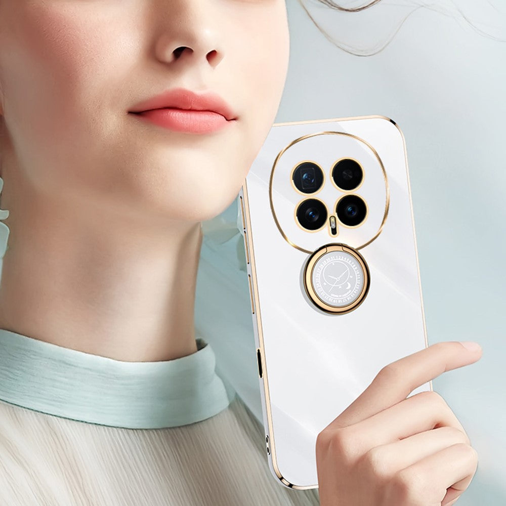 Honor Magic8 5G Handyhülle – Galvanisierte TPU-Rückseite, kratzfest, mit Ringständer