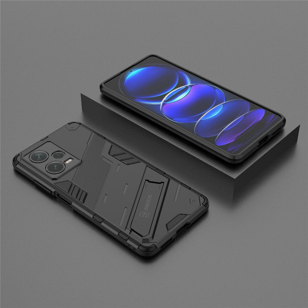 For Xiaomi Redmi Note 12 Pro+ 5G Hard PC+Soft TPU Phone Case Drop-proof Kickstand Protective Cover
