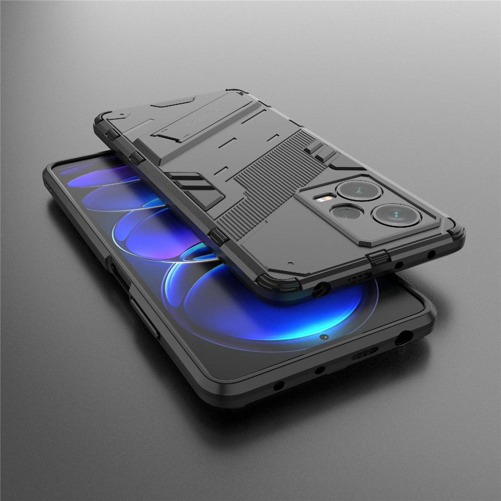 For Xiaomi Redmi Note 12 Pro+ 5G Hard PC+Soft TPU Phone Case Drop-proof Kickstand Protective Cover