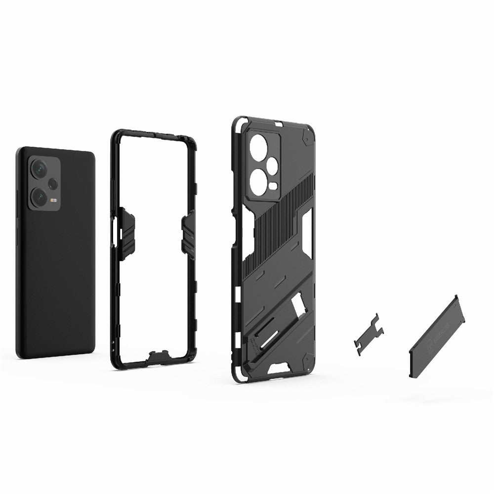 For Xiaomi Redmi Note 12 Pro+ 5G Hard PC+Soft TPU Phone Case Drop-proof Kickstand Protective Cover