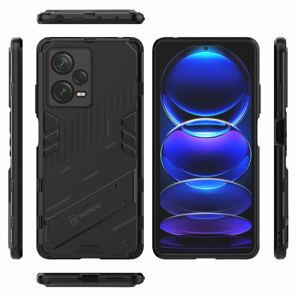 For Xiaomi Redmi Note 12 Pro+ 5G Hard PC+Soft TPU Phone Case Drop-proof Kickstand Protective Cover