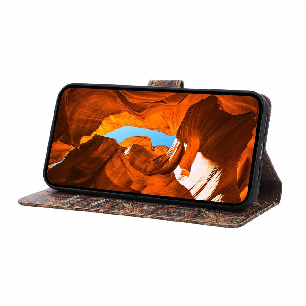 Honor X8d 4G Wallet-Handyhülle – Leder-Geldbörsenhülle im Bohème-Stil, aus TPU-PU, mit Ständer