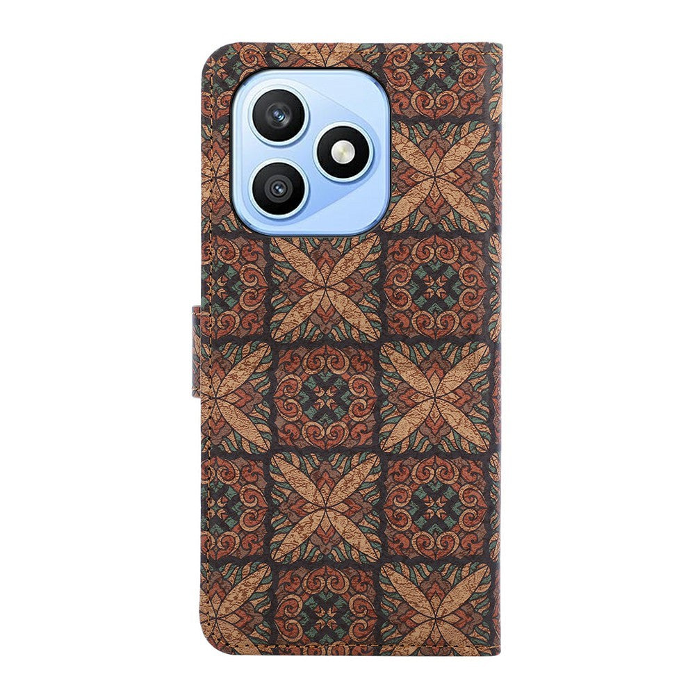 Honor X8d 4G Wallet-Handyhülle – Leder-Geldbörsenhülle im Bohème-Stil, aus TPU-PU, mit Ständer