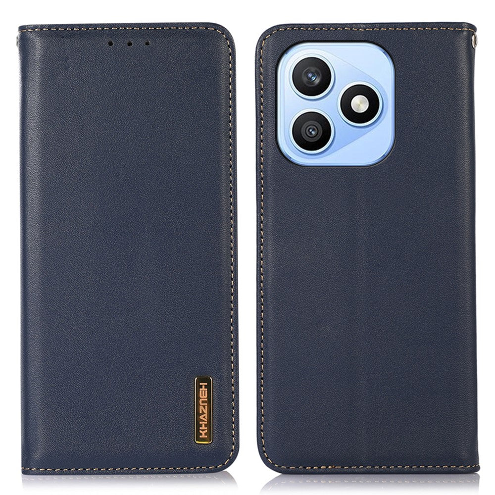 KHAZNEH For Honor X8d 4G Case Wallet Genuine Cow Leather Phone Cover Nappa Texture