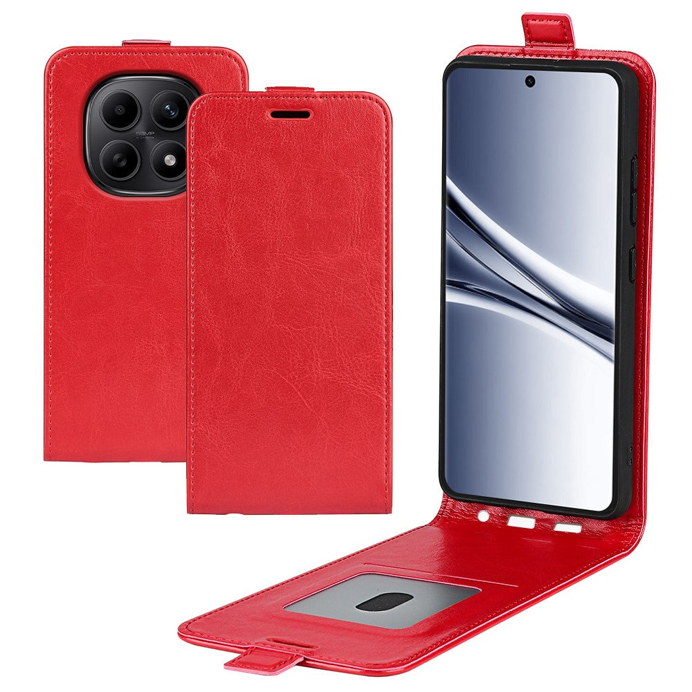 For Xiaomi Redmi Note 15 4G (Global) Case Crazy Horse Texture TPU + PU Leather Vertical Flip Phone Cover With Card Holder