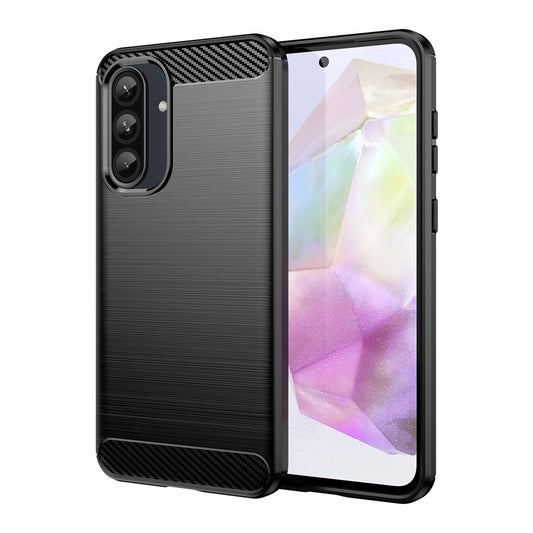 Galaxy A37 5G Handyhülle – TPU- mit Carbonfaser-Textur, gebürstete