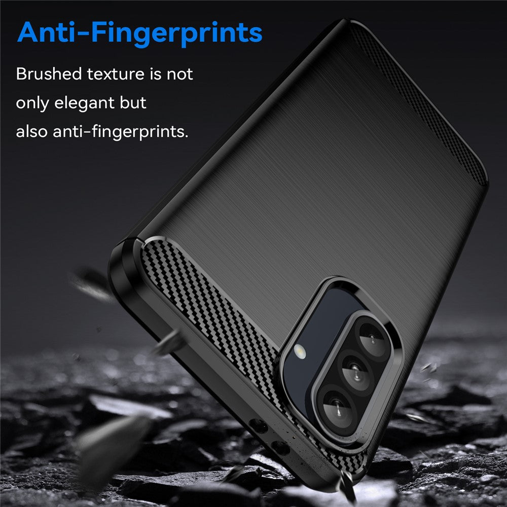For Samsung Galaxy A37 5G TPU Case Carbon Fiber Texture Brushed Protective Phone Cover