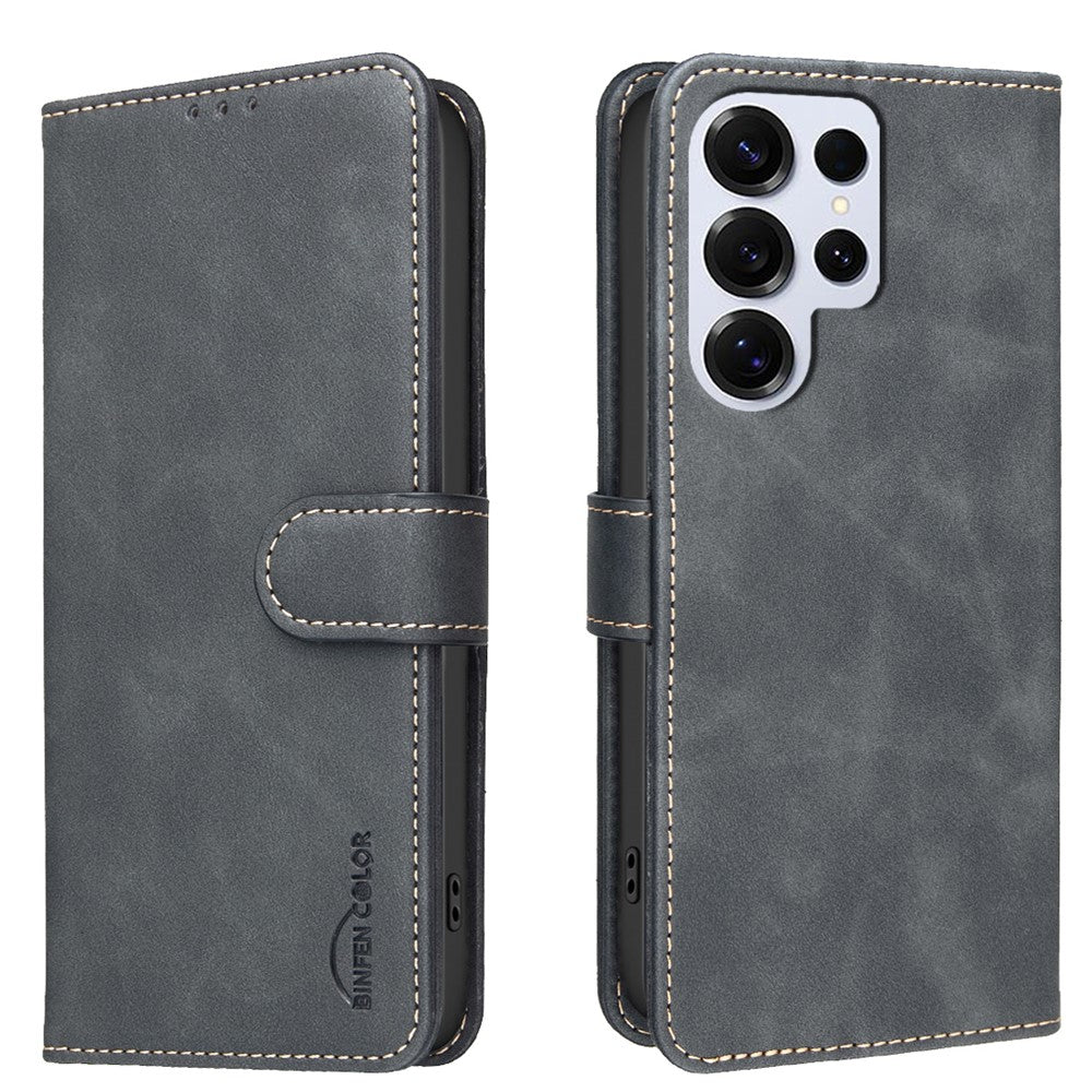 BINFEN COLOR BF37 for Samsung Galaxy S26 Ultra Case RFID Blocking Wallet Stand Leather Phone Cover
