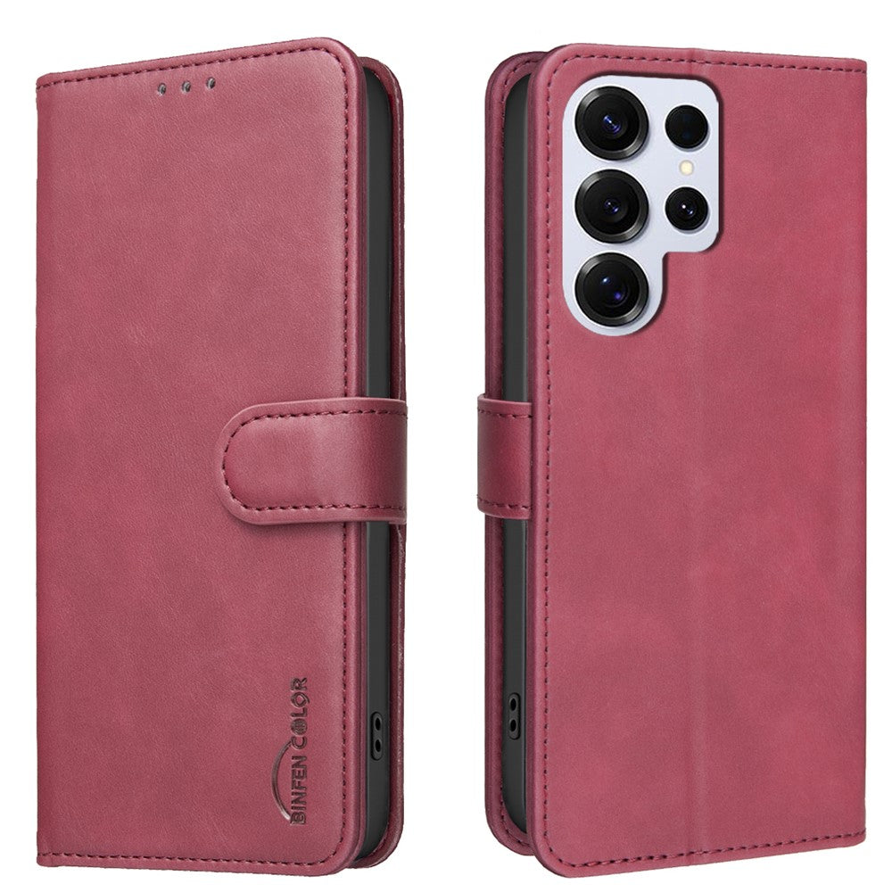 BINFEN COLOR BF37 for Samsung Galaxy S26 Ultra Case RFID Blocking Wallet Stand Leather Phone Cover