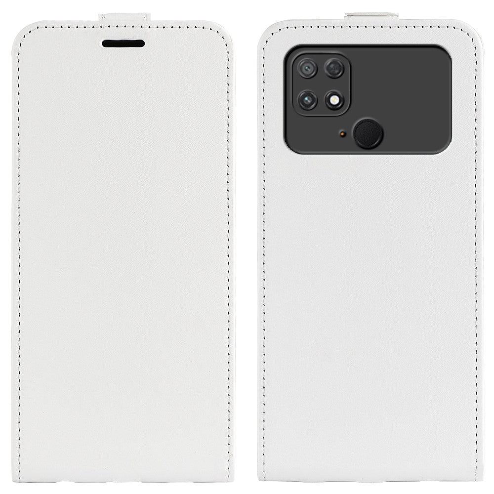 For Xiaomi Poco C40 4G Vertical Flip Phone Anti-drop Case Crazy Horse Texture Card Holder Leather Protective Cover