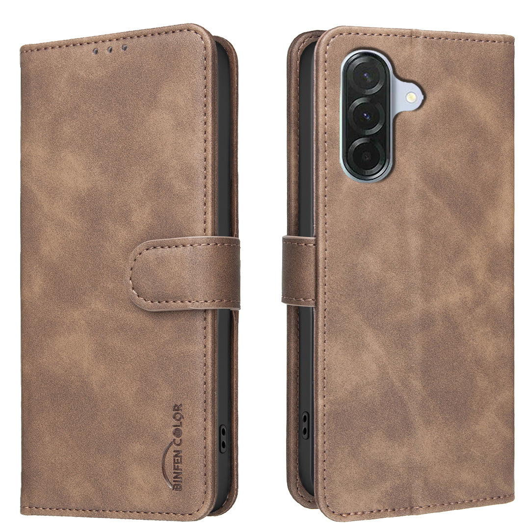 BINFEN COLOR For Samsung Galaxy A56 5G / Galaxy A36 5G / Galaxy A37 5G  BF37 Case RFID Blocking Wallet Stand Leather Phone Cover
