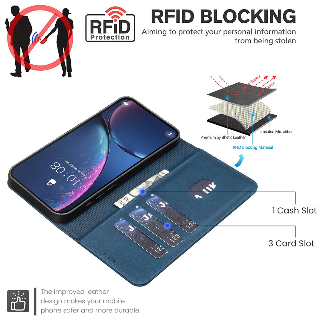 BINFEN COLOR For Samsung Galaxy A26 5G / Galaxy A17 5G / Galaxy A17 4G / Galaxy A27 5G  BF37 Case RFID Blocking Wallet Stand Leather Phone Cover