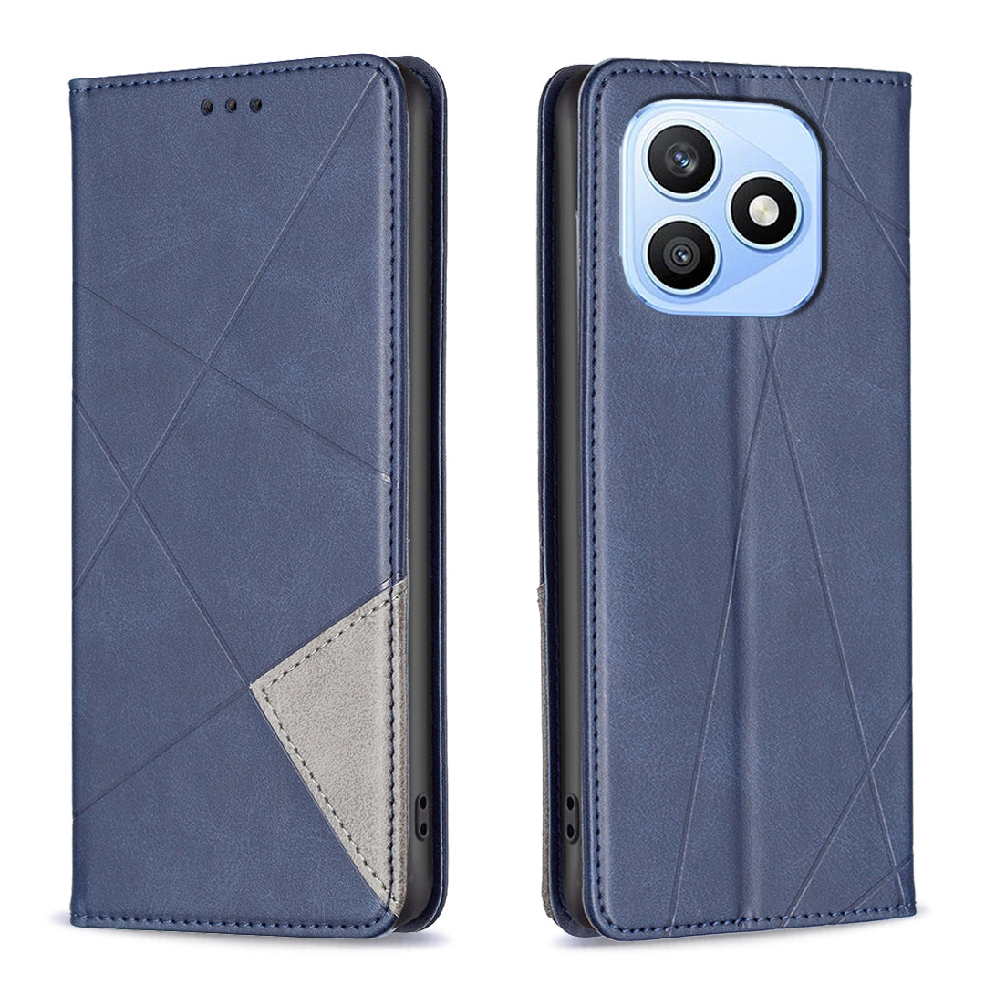 Honor X8d 4G Wallet-Handyhülle – Kratzfest, aus Leder, mit Ständer & bedruckten Kartenfächern