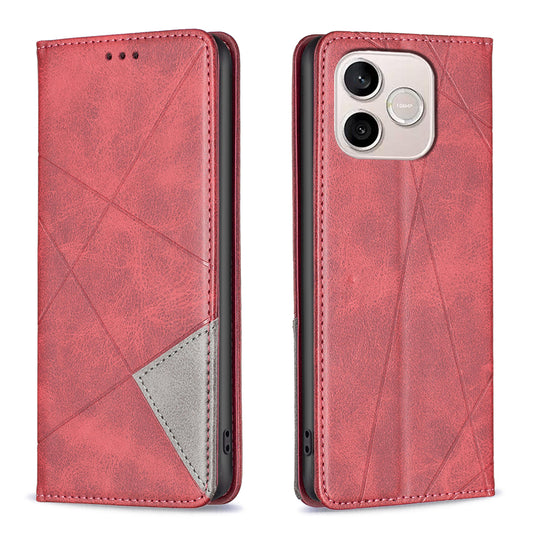 Honor 600 Lite 5G Wallet-Handyhülle – Kratzfest, aus Leder, mit Ständer & bedruckten Kartenfächern