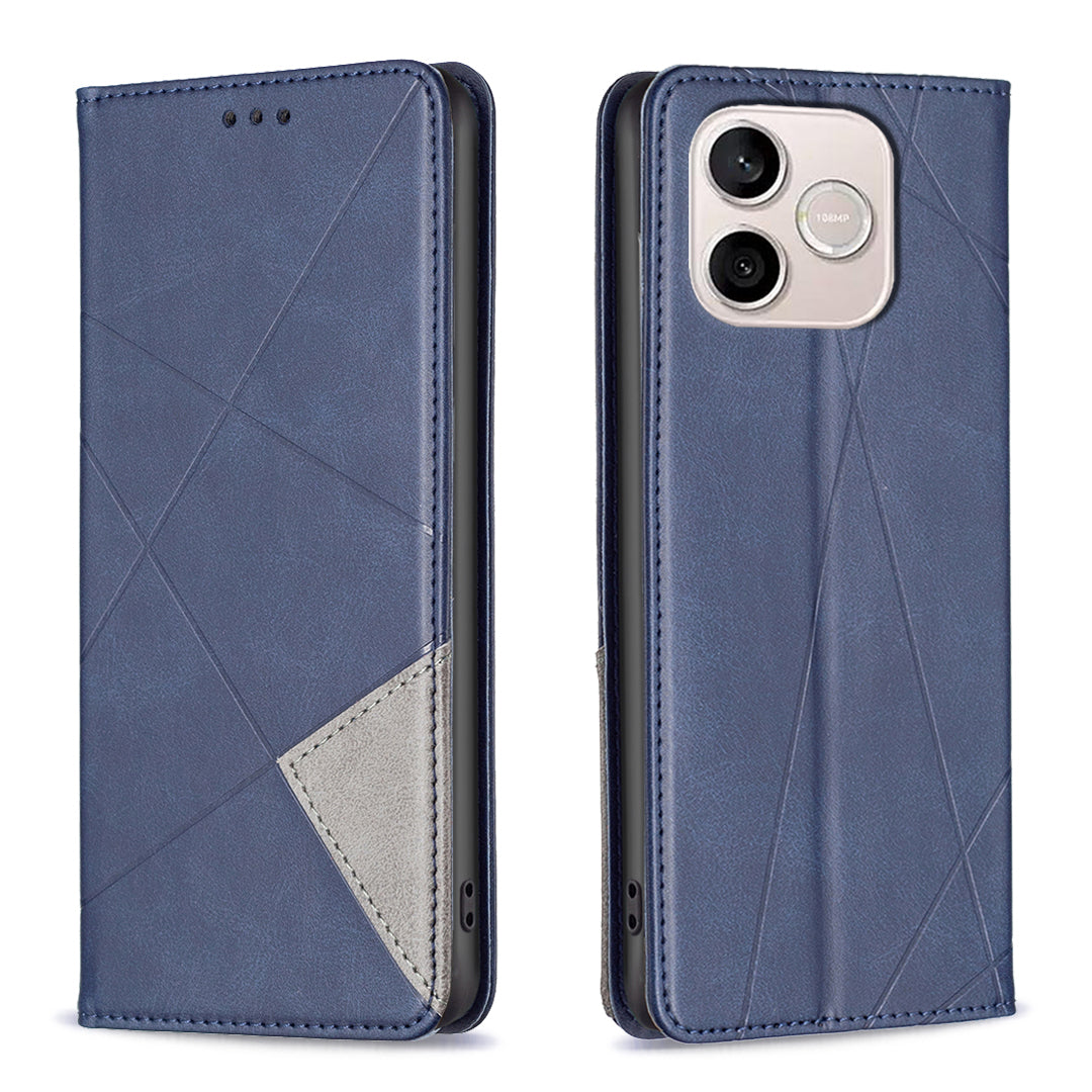 Honor 600 Lite 5G Wallet-Handyhülle – Kratzfest, aus Leder, mit Ständer & bedruckten Kartenfächern