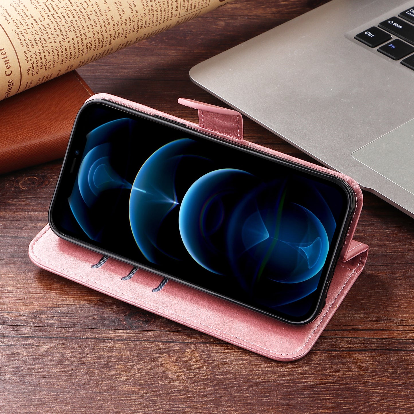 For Honor 600 Lite 5G PU Leather Cases with Zipper Pocket Wallet Phone Cover Stand