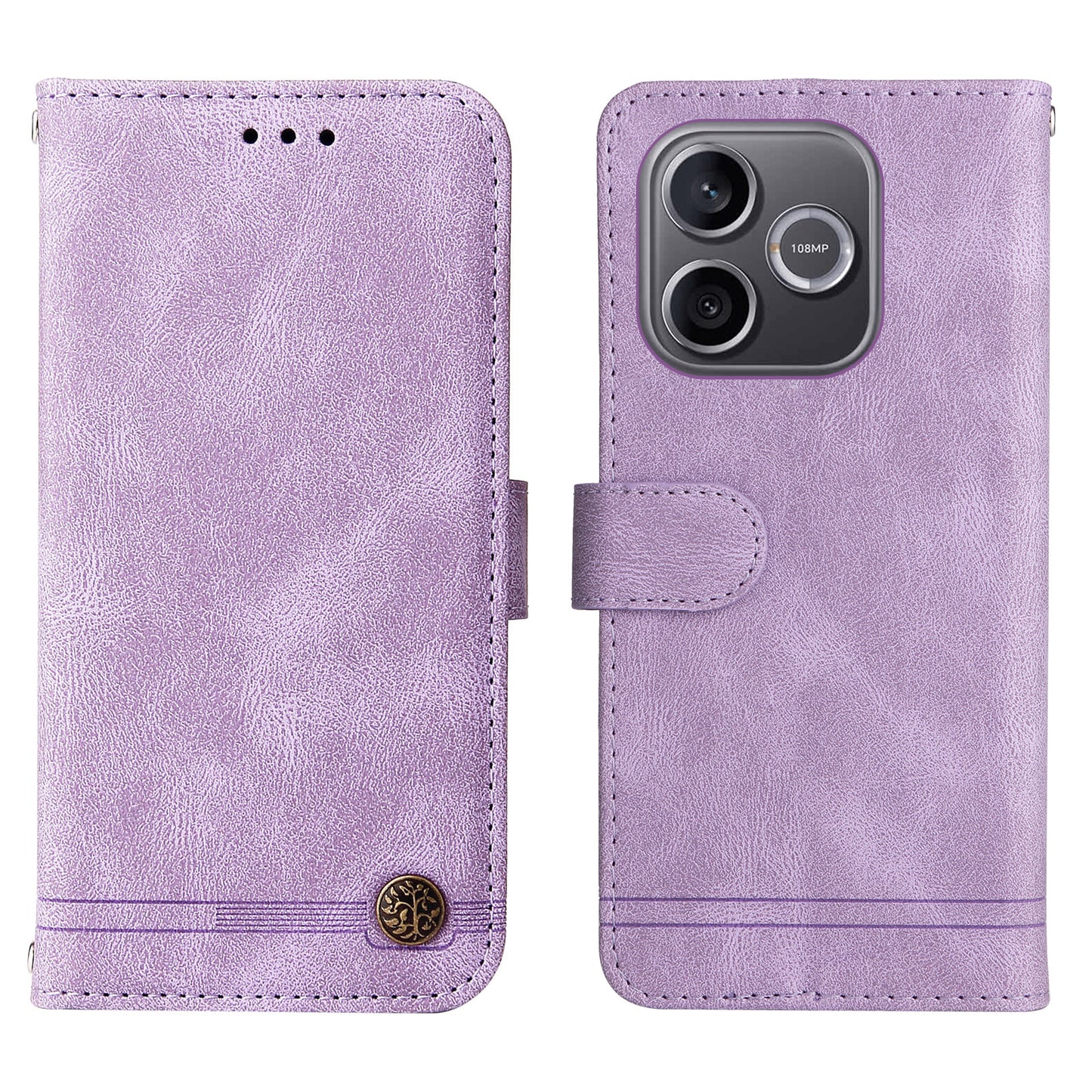 For Honor 600 Lite 5G Leather Wallet Cases Skin Touch Phone Cover Stand with Strap