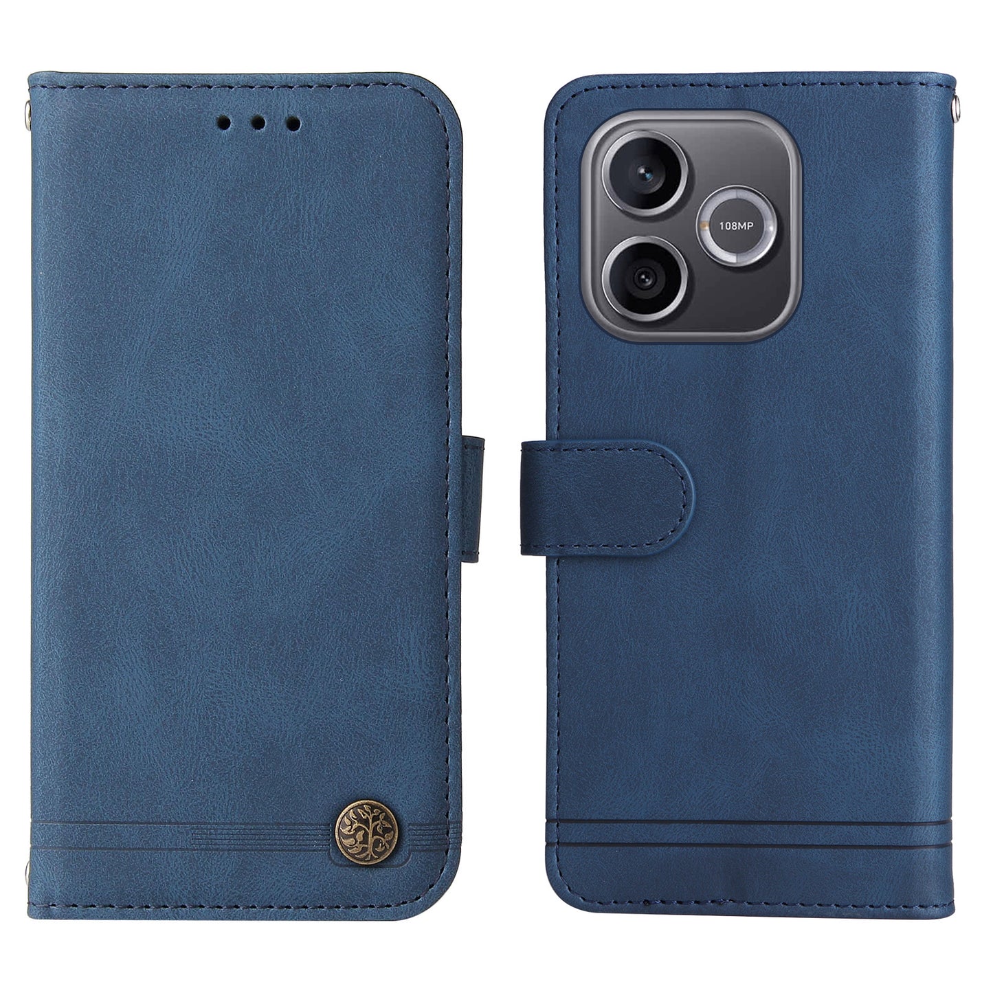 For Honor 600 Lite 5G Leather Wallet Cases Skin Touch Phone Cover Stand with Strap