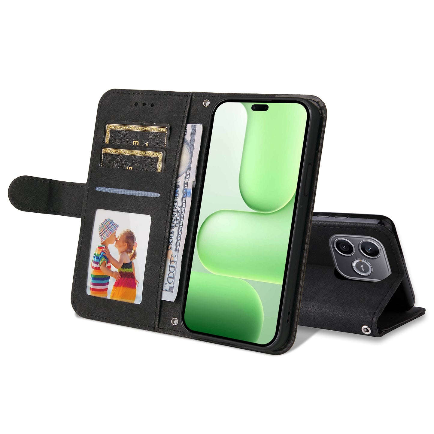 For Honor 600 Lite 5G Leather Wallet Cases Skin Touch Phone Cover Stand with Strap