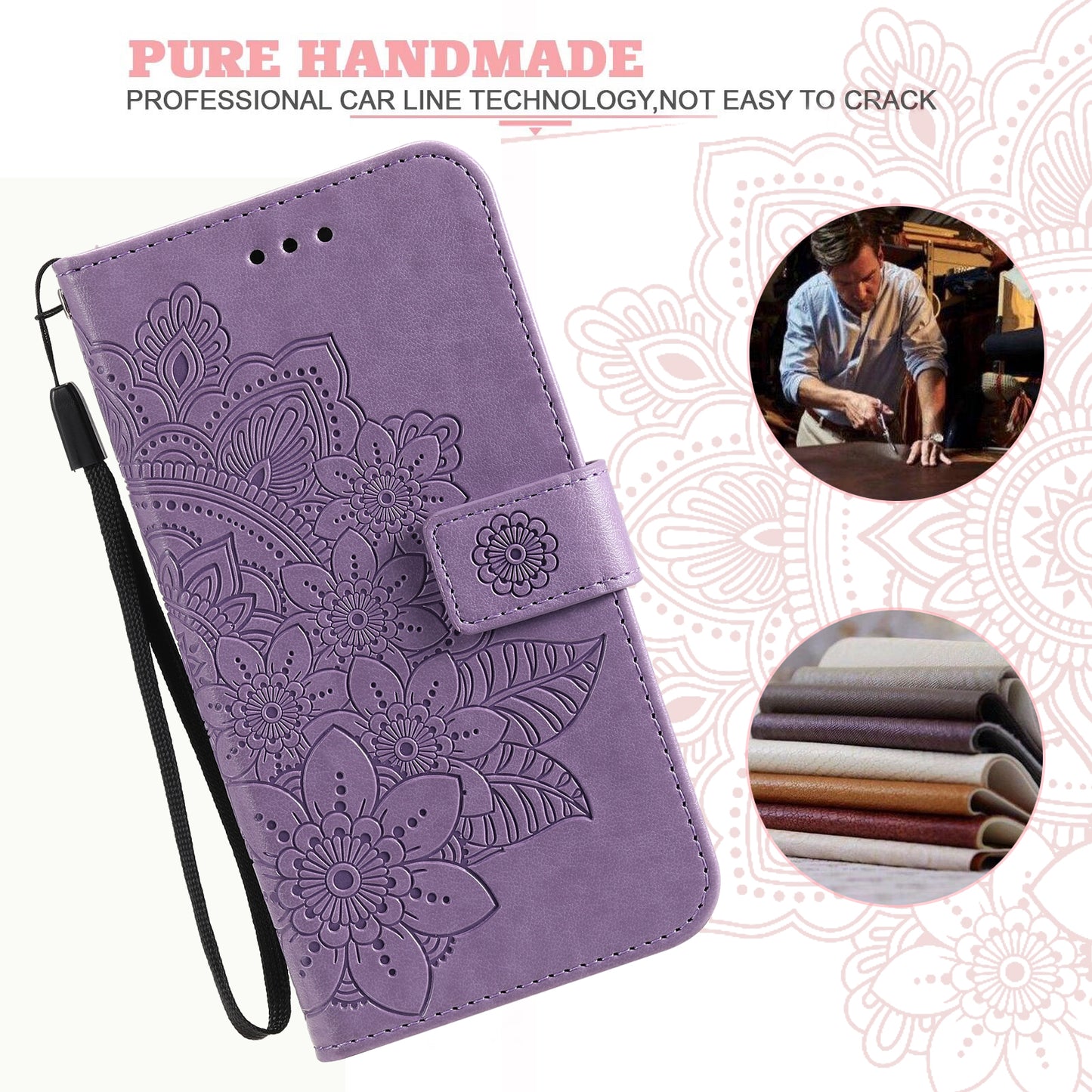 For Honor X8d 4G Case Floral Pattern PU Leather Wallet Stand Phone Cover