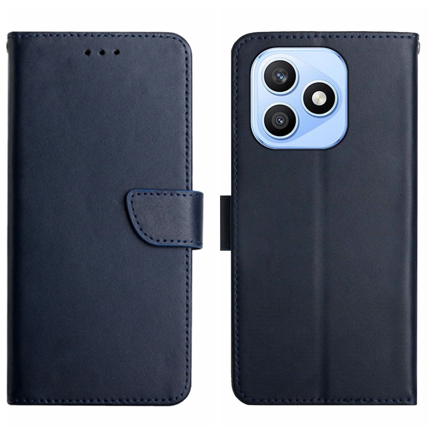 For Honor X8d 4G Case Genuine Cow Leather Phone Cover Nappa Texture