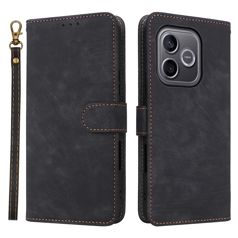 For Honor 600 Lite 5G / 500 Smart 5G Case Wallet RFID Blocking PU Leather Phone Cover Stand with Strap