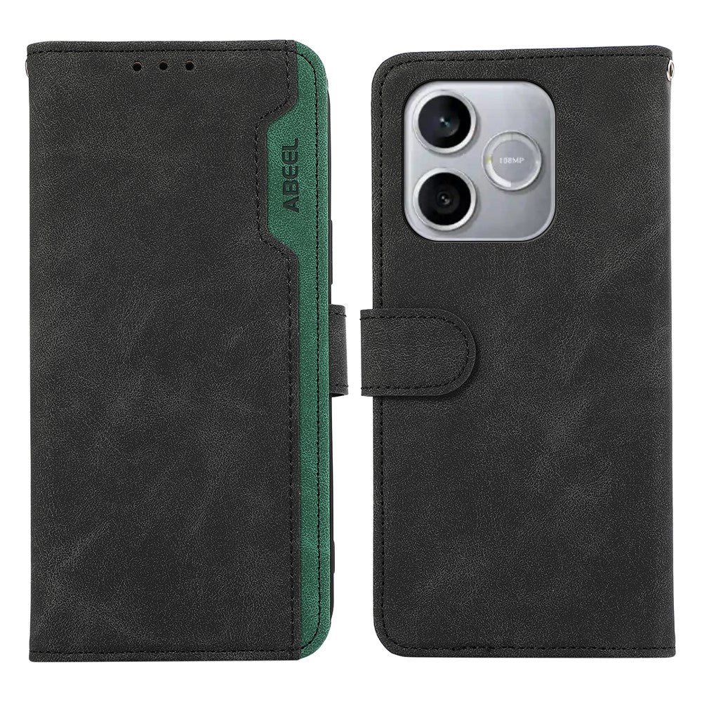 ABEEL For Honor 600 Lite 5G Case Color Splicing Leather Flip Phone Cover RFID Blocking