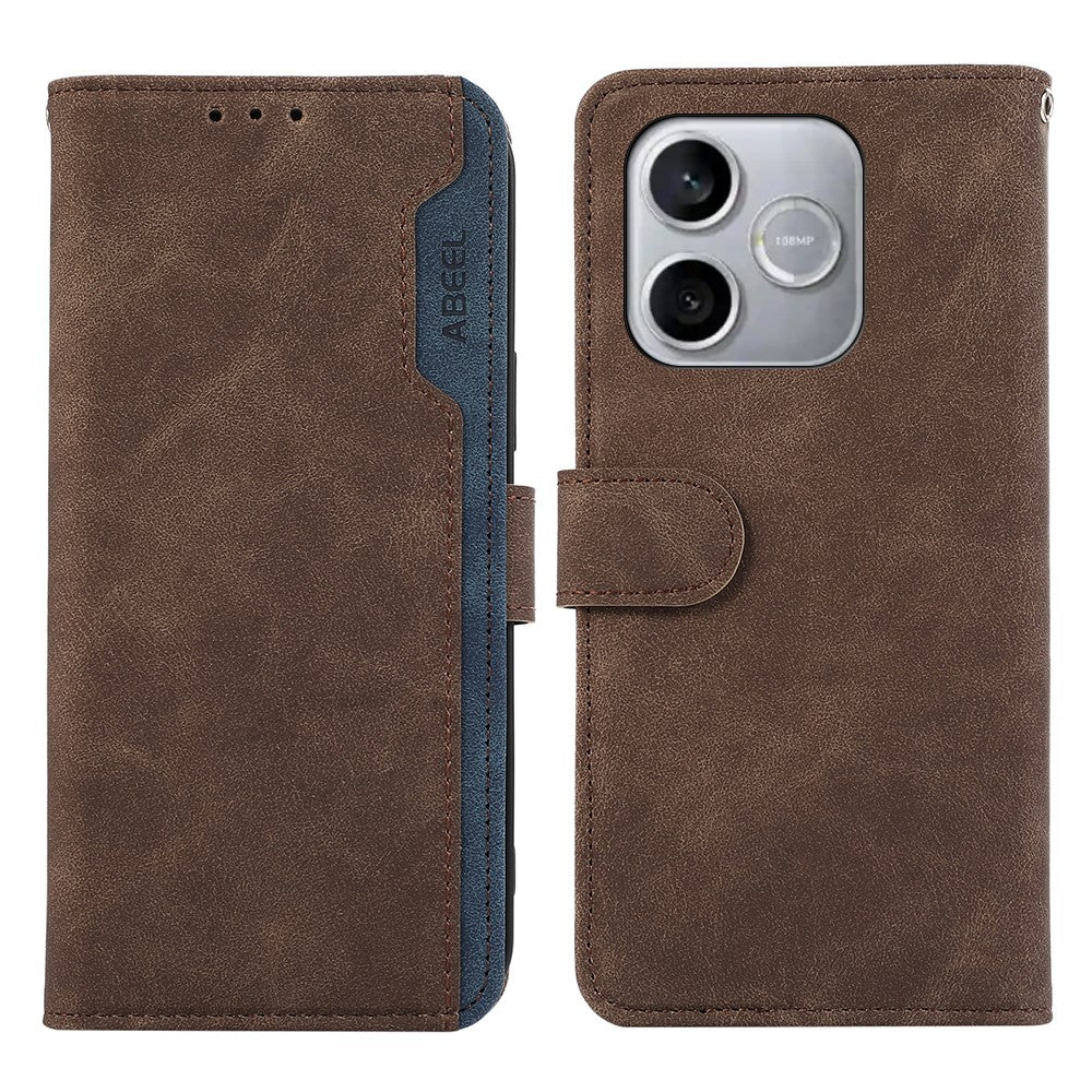 ABEEL For Honor 600 Lite 5G Case Color Splicing Leather Flip Phone Cover RFID Blocking