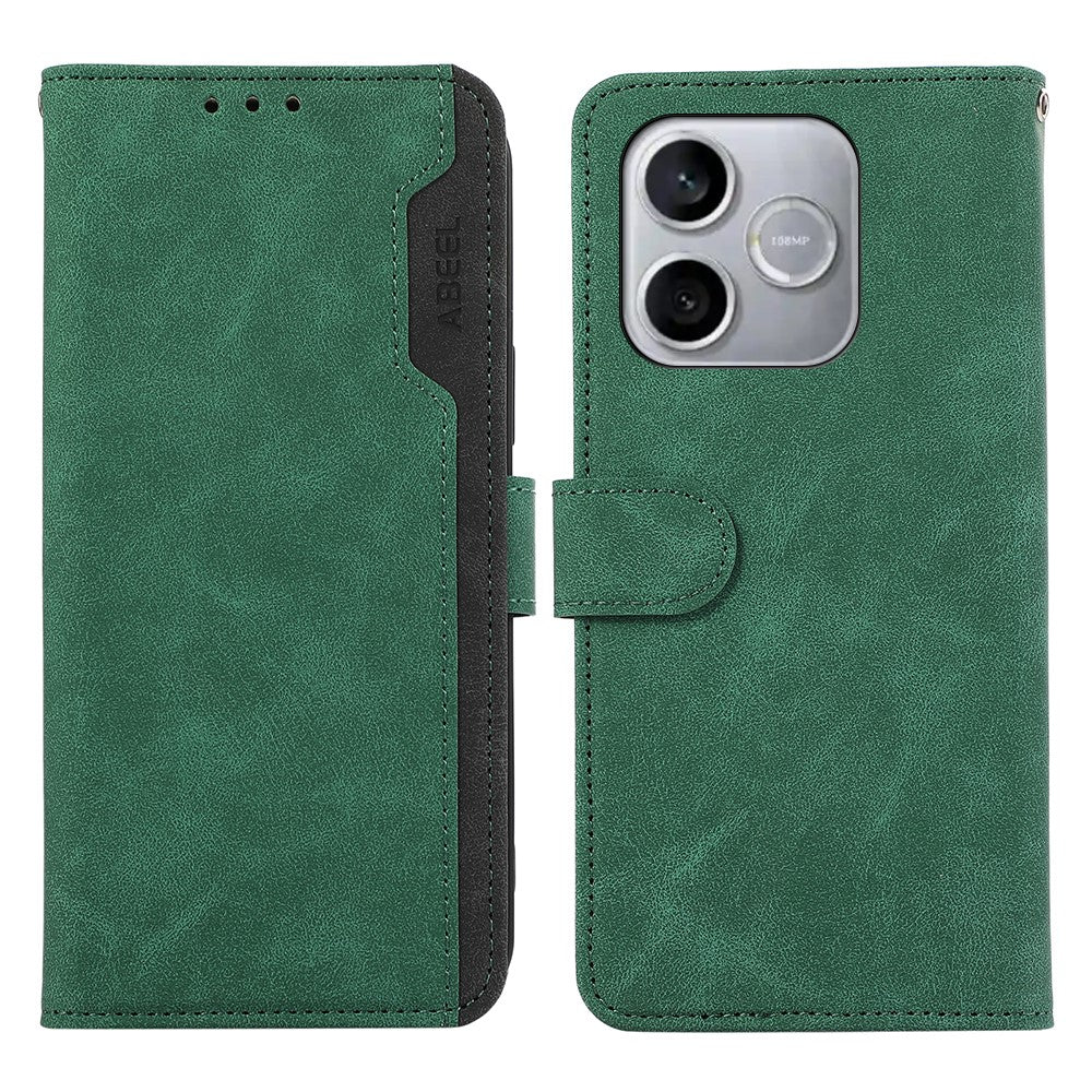ABEEL For Honor 600 Lite 5G Case Color Splicing Leather Flip Phone Cover RFID Blocking
