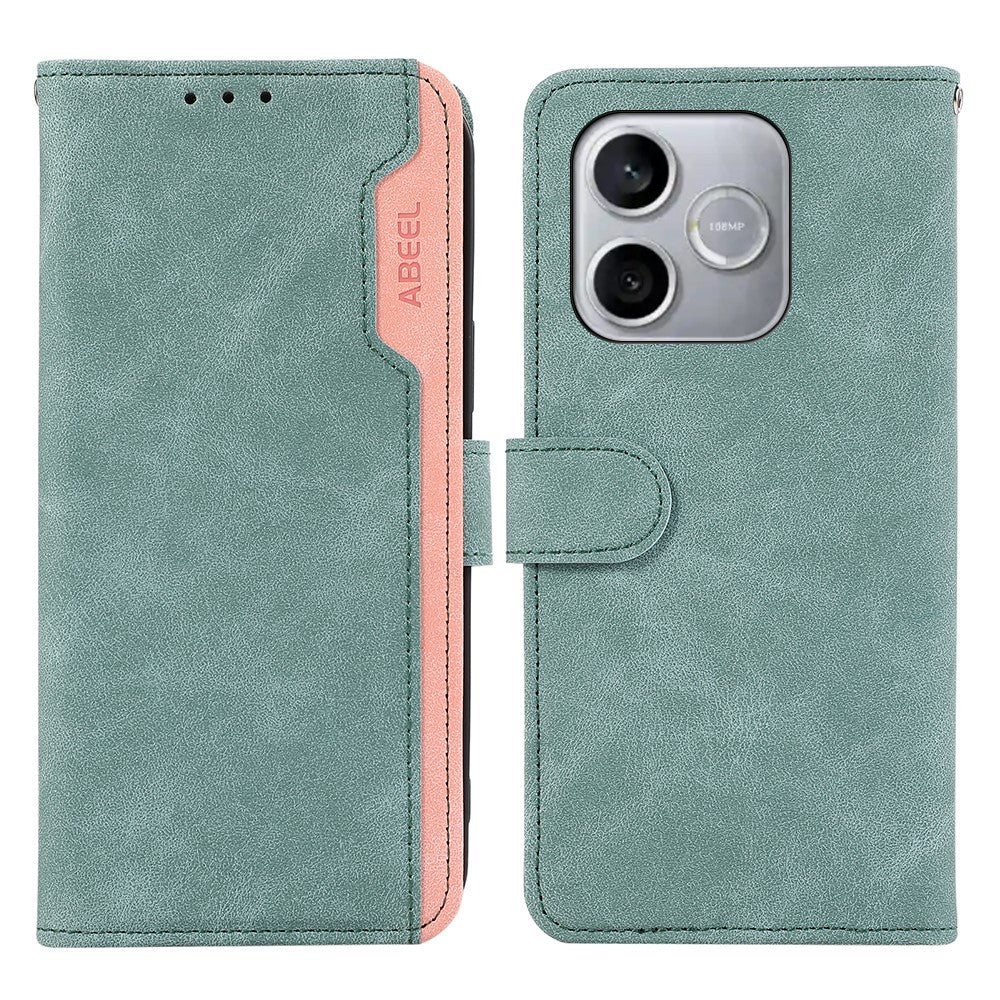 ABEEL For Honor 600 Lite 5G Case Color Splicing Leather Flip Phone Cover RFID Blocking