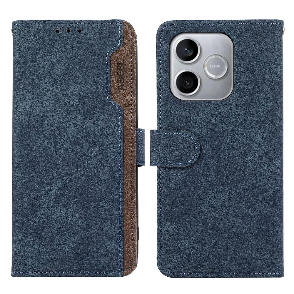 ABEEL For Honor 600 Lite 5G Case Color Splicing Leather Flip Phone Cover RFID Blocking