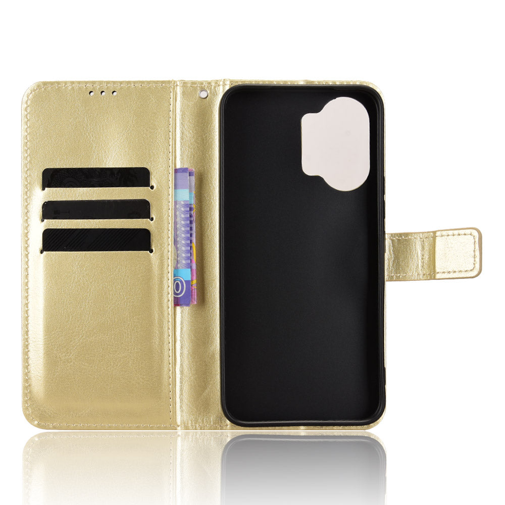 For Xiaomi Redmi Turbo 5 Max 5G / Xiaomi Poco X8 Pro Max 5G PU Leather Case with Strap Crazy Horse Texture Phone Wallet Cover