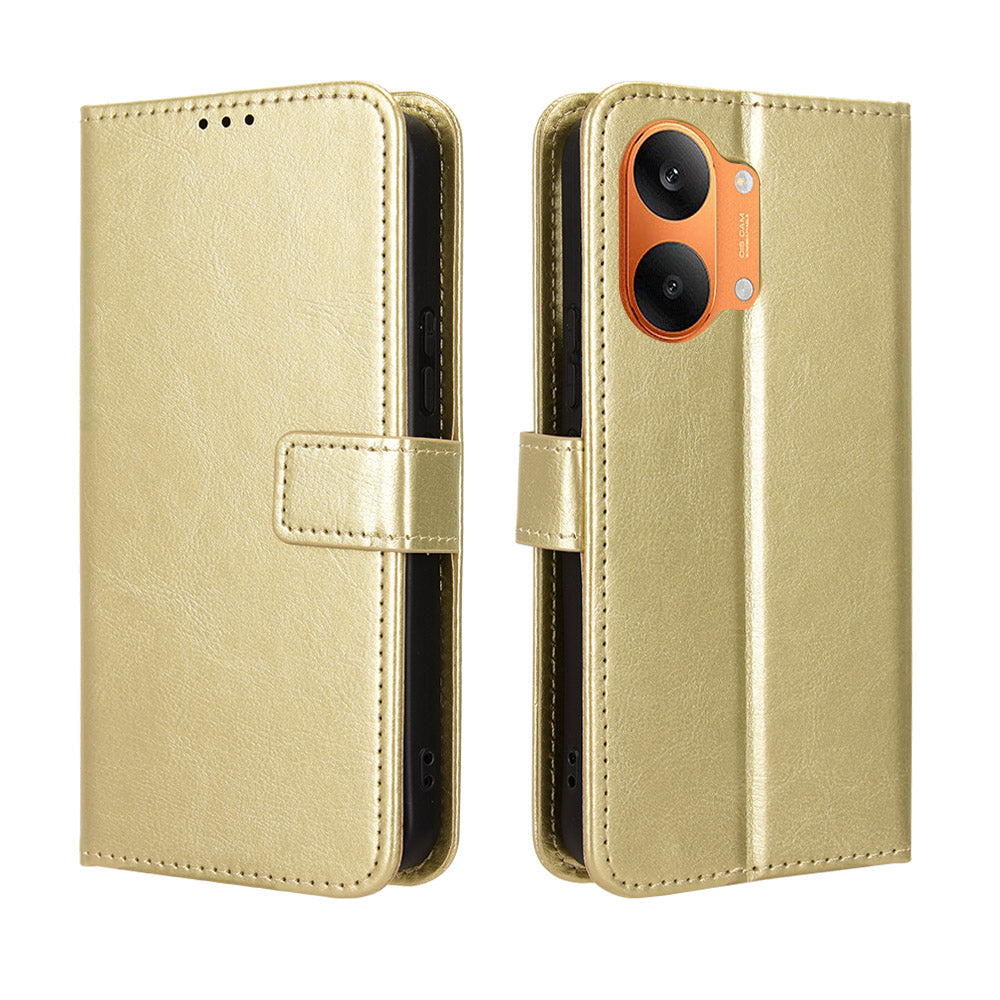 For Xiaomi Redmi Turbo 5 Max 5G / Xiaomi Poco X8 Pro Max 5G PU Leather Case with Strap Crazy Horse Texture Phone Wallet Cover