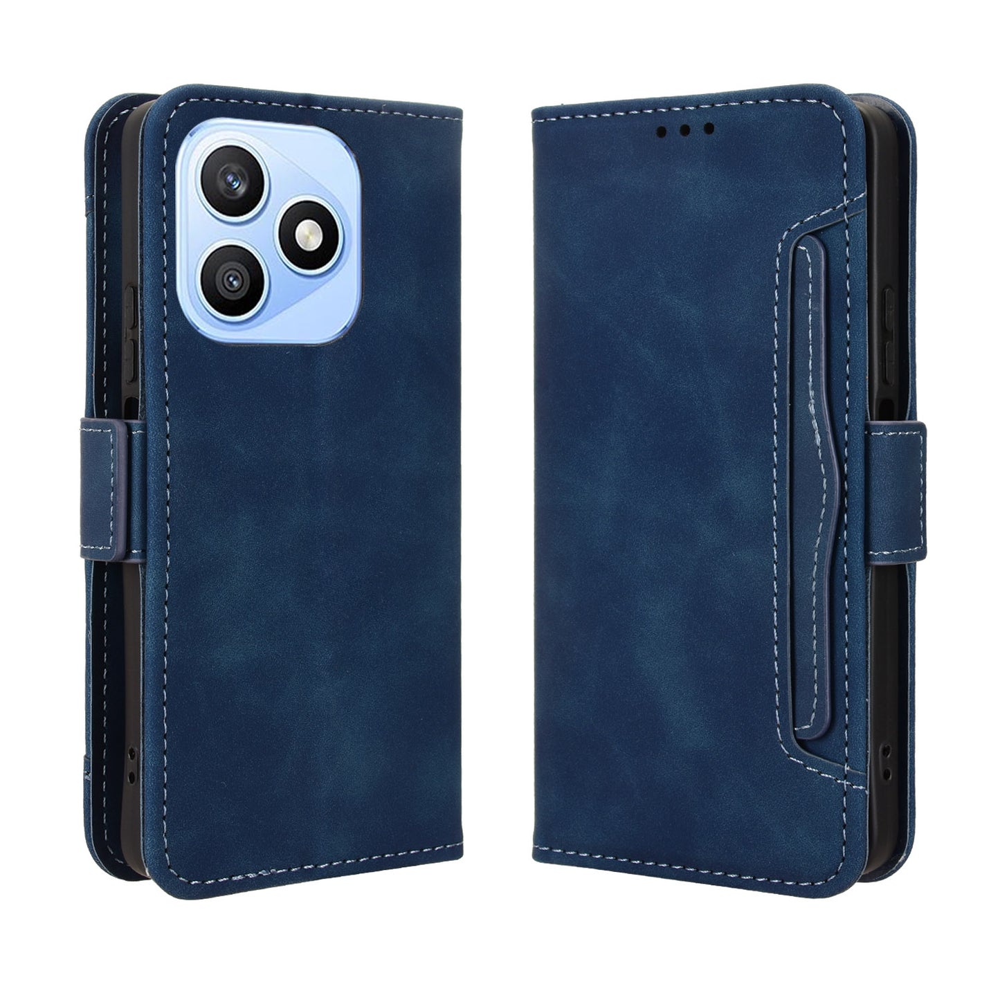 For Honor X8d 4G Leather Case Phone Wallet Cover with Multiple Card Slots