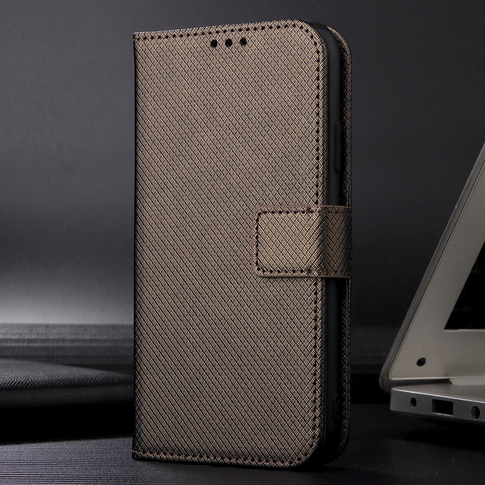 For Honor X8d 4G Leather Wallet Case with Strap Diamond Texture Phone Cover