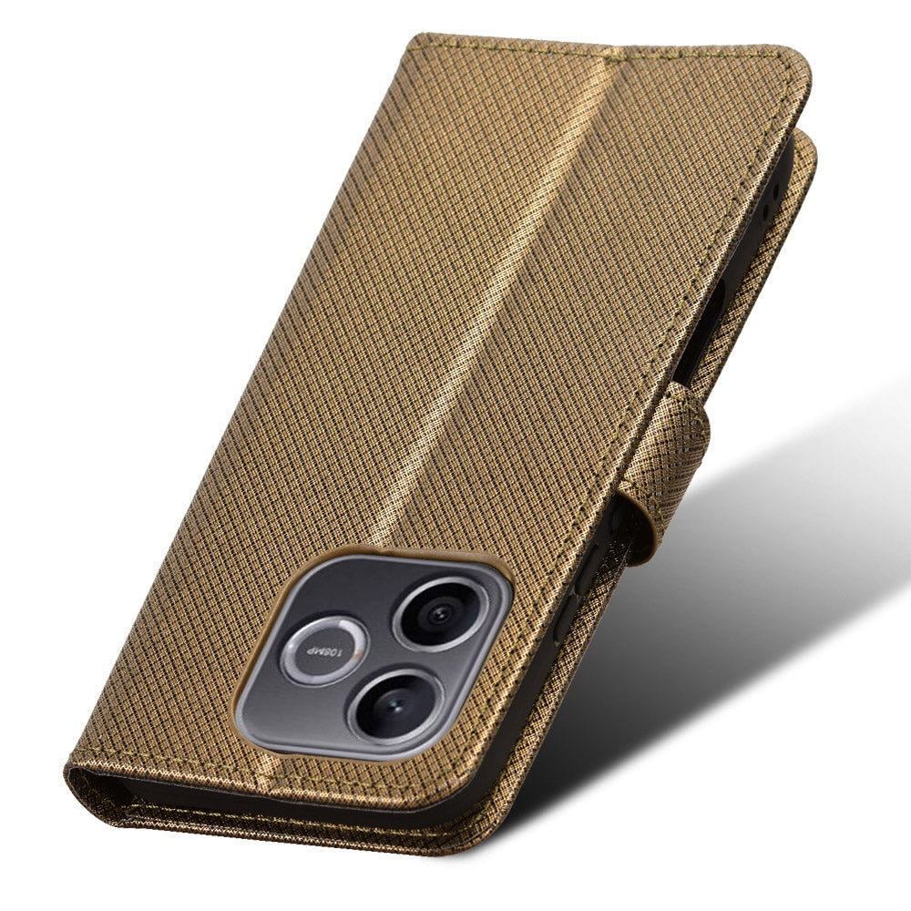For Honor 600 Lite 5G Leather Wallet Case with Strap Diamond Texture Phone Cover