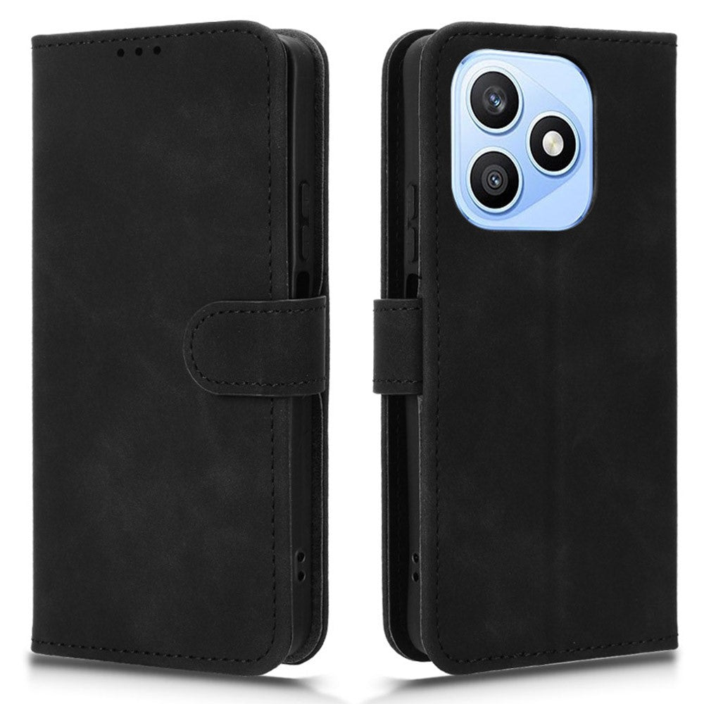 For Honor X8d 4G Leather Case Skin Feel Anti Drop Wallet Stand Flip Phone Cover