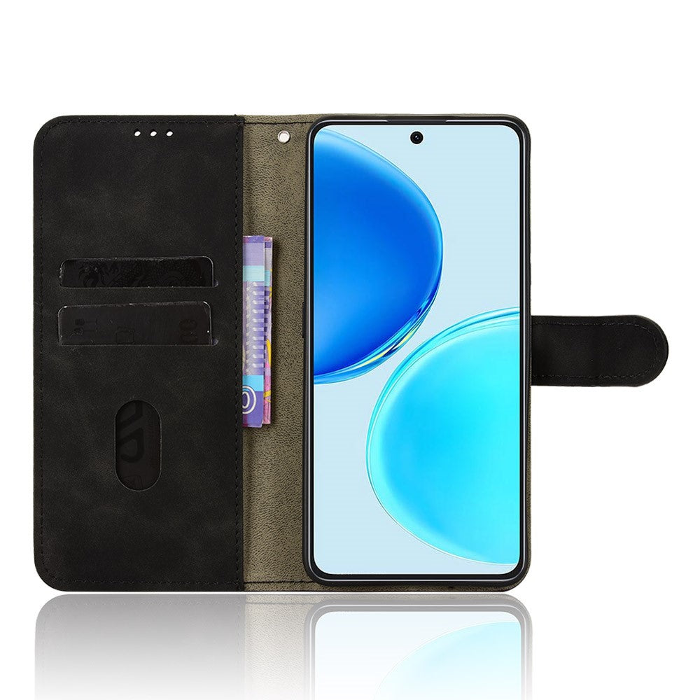 For Honor X8d 4G Leather Case Skin Feel Anti Drop Wallet Stand Flip Phone Cover