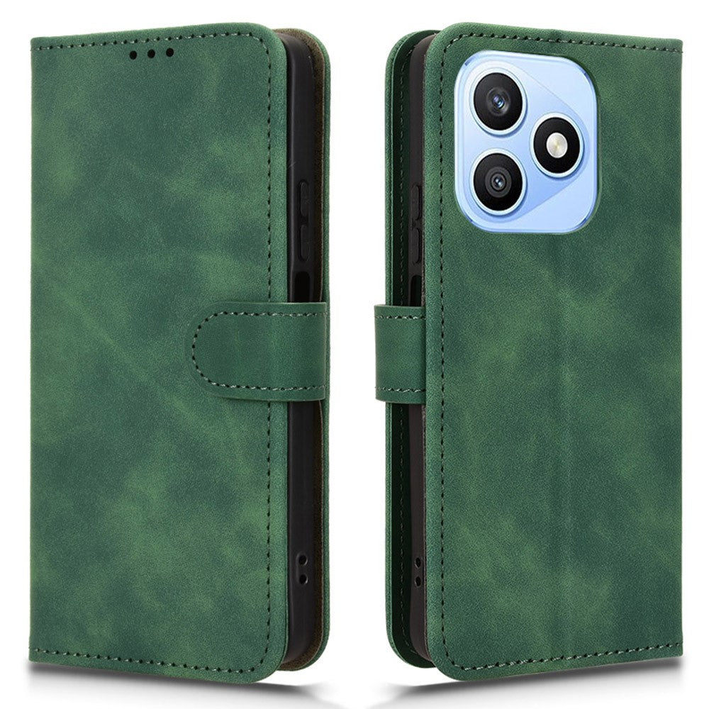 For Honor X8d 4G Leather Case Skin Feel Anti Drop Wallet Stand Flip Phone Cover