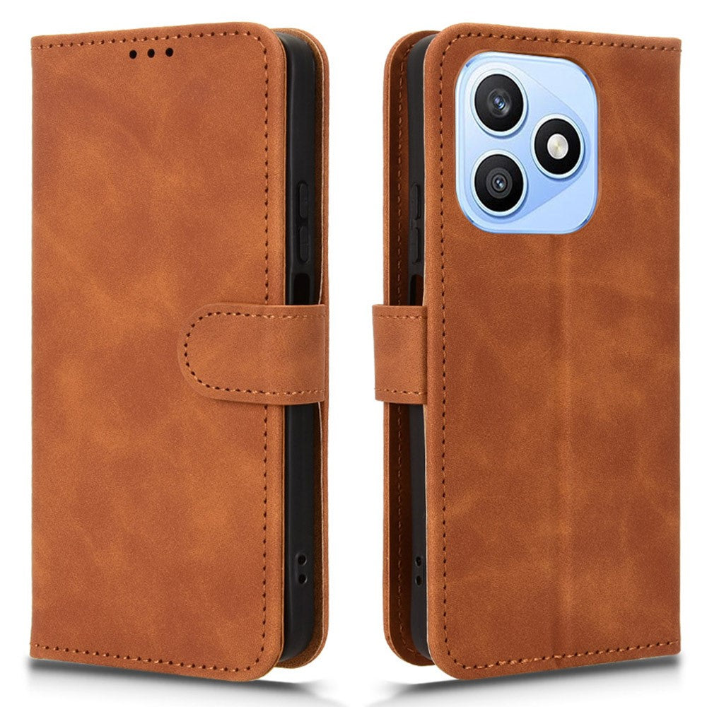 For Honor X8d 4G Leather Case Skin Feel Anti Drop Wallet Stand Flip Phone Cover
