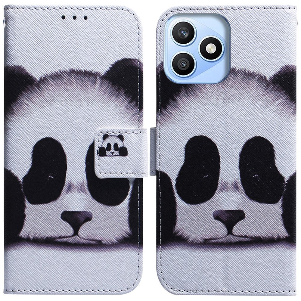 For Honor X8d 4G Wallet Case Pattern Print Leather Phone Cover