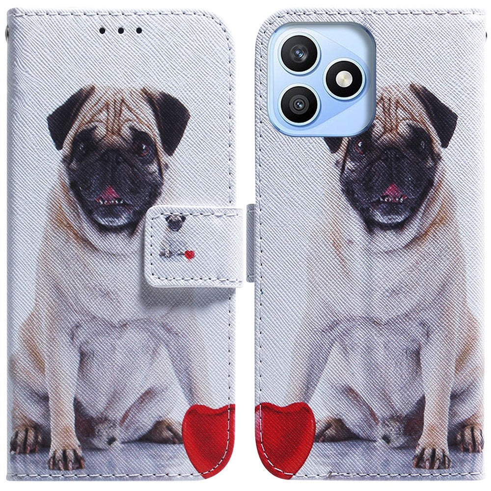 For Honor X8d 4G Wallet Case Pattern Print Leather Phone Cover