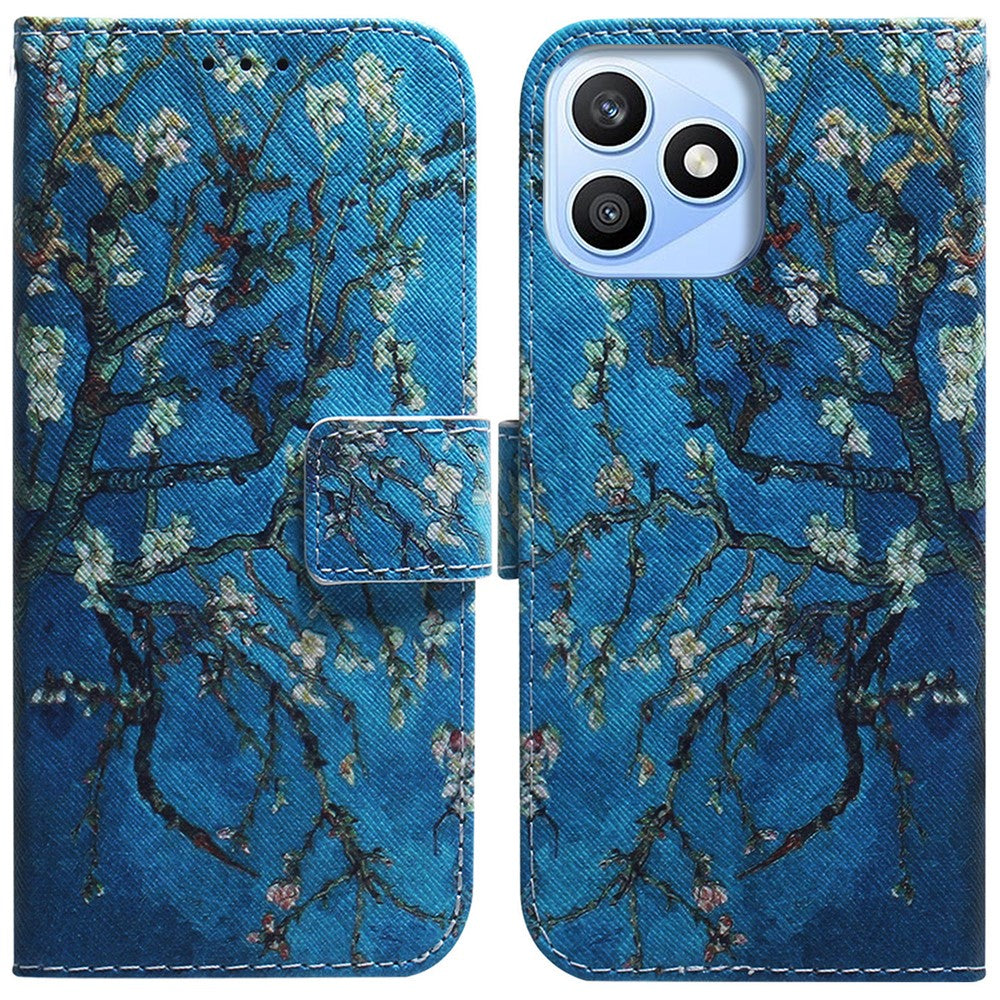 For Honor X8d 4G Wallet Case Pattern Print Leather Phone Cover