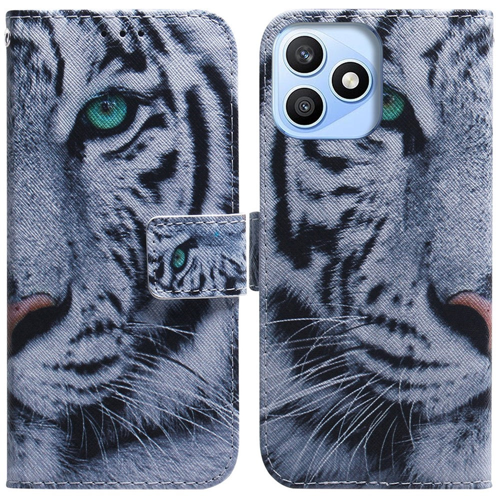 For Honor X8d 4G Wallet Case Pattern Print Leather Phone Cover