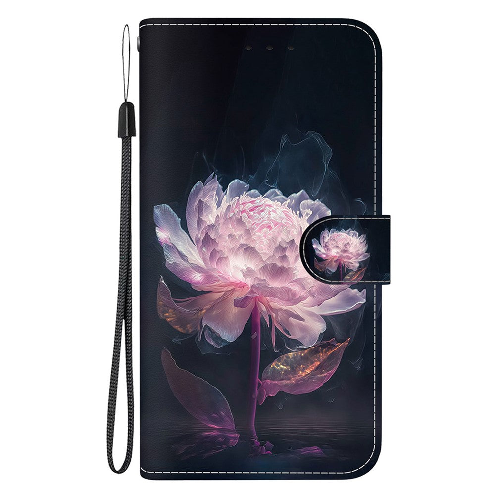 For Honor X8d 4G Wallet Phone Case Anti-Drop Pattern Printing Leather Flip Cover with Strap