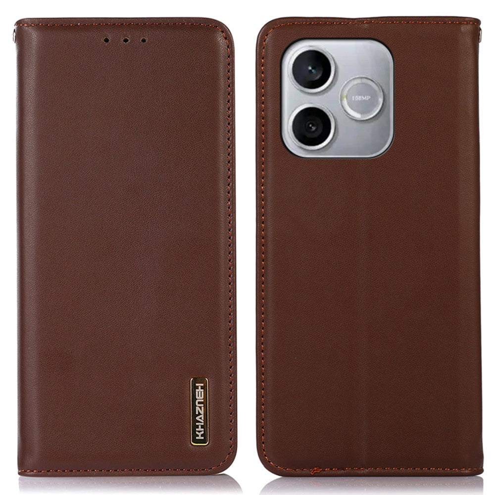 KHAZNEH For Honor 600 Lite 5G Case Wallet Genuine Cow Leather Phone Cover Nappa Texture