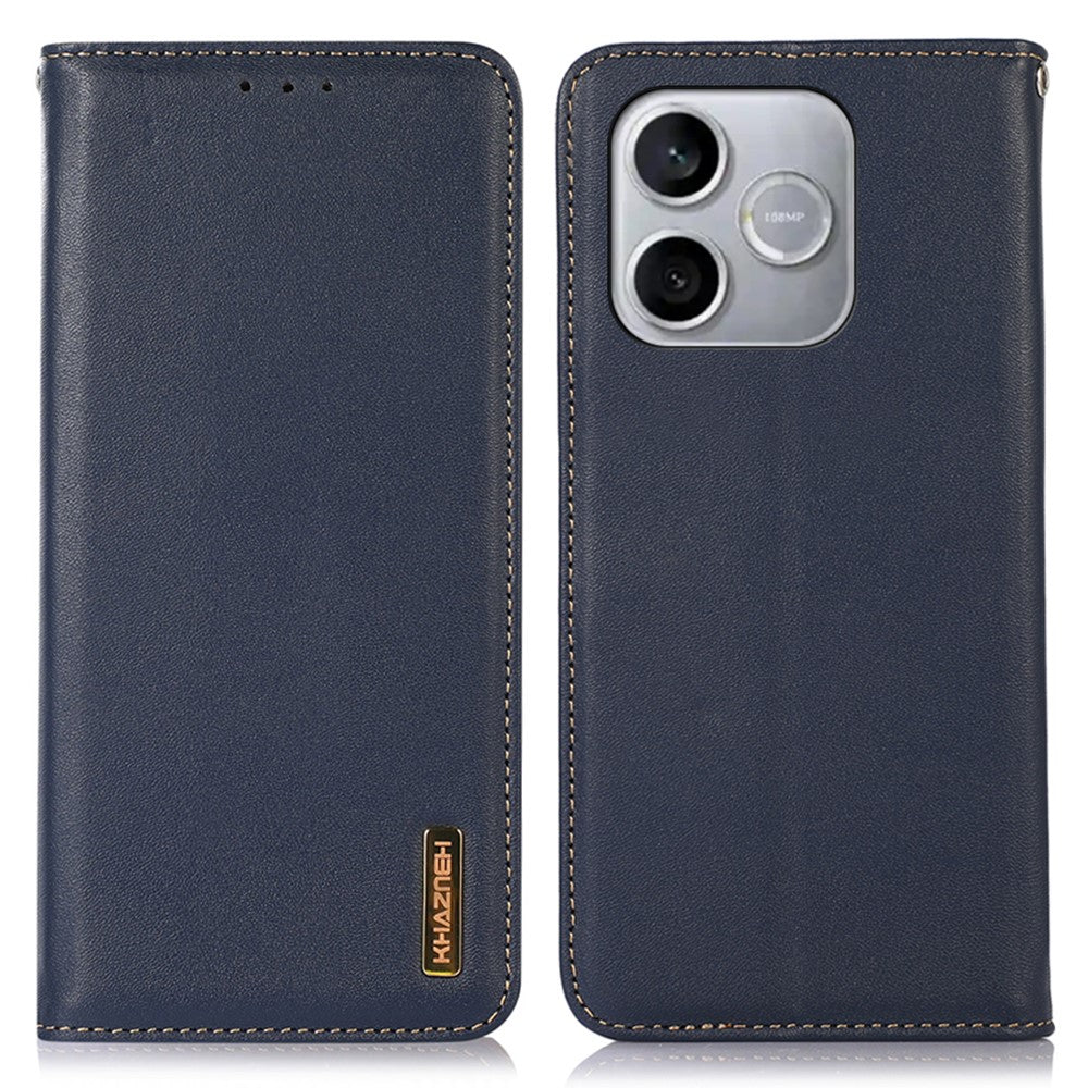 KHAZNEH For Honor 600 Lite 5G Case Wallet Genuine Cow Leather Phone Cover Nappa Texture